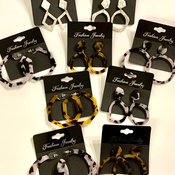 Acrylic Stud Hoop Earrings $9 - Picture 4 of 10